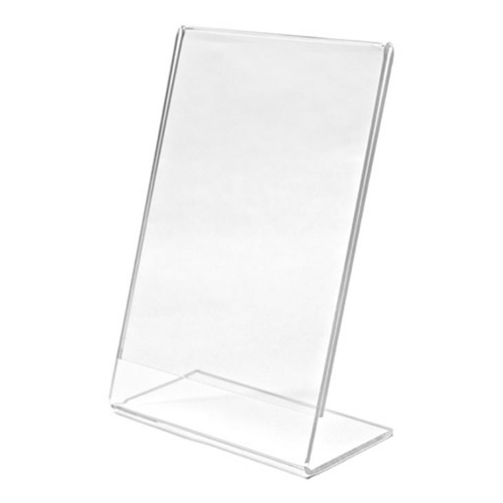 Table Tent: Clear Acrylic Table Tent Card Holder, 4 x 6 in., Easel Style main image